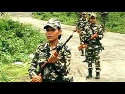 Women security personnel at the open Indo-Bhutan border