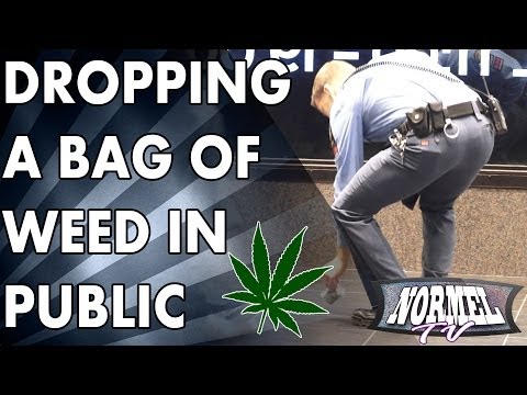 Dropping A Bag Of Fake Weed In Public Prank (Social Experiment)