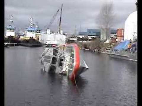 Coast Guard Response Boat Self-Righting Test