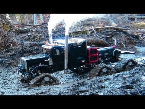 RC ADVENTURES - Muddy Tracked Semi-Truck 6X6 HD OVERKiLL & 4X4 