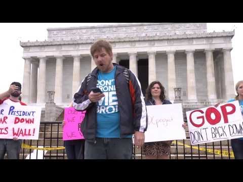 Storming Obama's Barricades at the Lincoln Memorial -  One man's refusal to be shut down