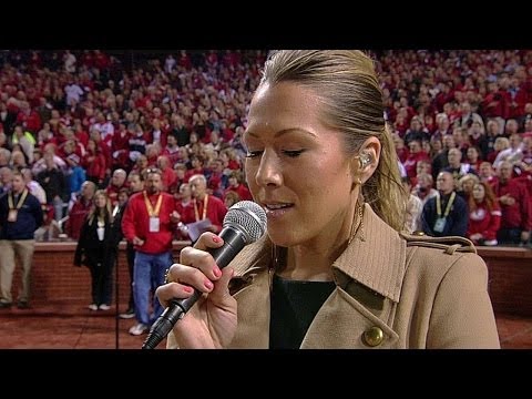 Colbie Caillat performs national anthem