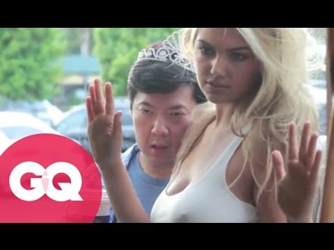 Ken Jeong Photobombs Kate Upton's GQ Photo Shoot - The Women of GQ