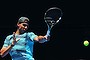 MELBOURNE, AUSTRALIA - JANUARY 08:  Rafael Nadal of Spain hits a forehand during a practice session ahead of the 2014 Australian Open at Melbourne Park on January 8, 2014 in Melbourne, Australia.  (Photo by Michael Dodge/Getty Images)