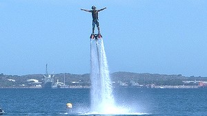 Flyboard launching into Rockingham waters (Video Thumbnail)