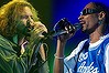 Big Day Out 2014 clash between (from left) Pearl Jam and Snoop Dogg (aka Snoop Lion).