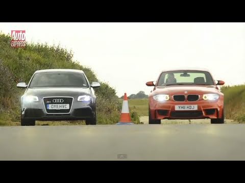 Audi RS3 Sportback v BMW 1 Series M Coupe Drag Race - Auto Express