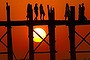 This 1.2km bridge is the longest in the world.  It spans The Taungthaman Lake outside Mandalay. Myanmar.