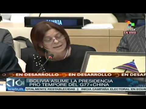 Argentina aplaude presidencia de Bolivia en el G77+China