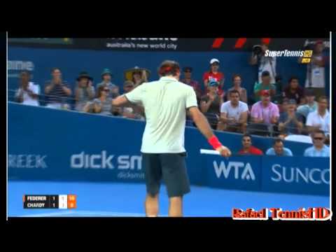 Roger Federer vs Jeremy Chardy ATP Brisbane International 2014 Highlights-SF