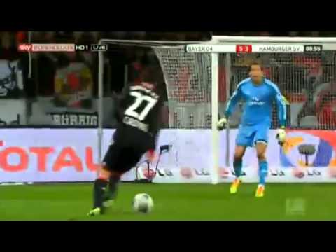 Gonzalo Castro Amazing Lob Goal - Bayer Leverkusen vs Hamburger - 9.11.2013