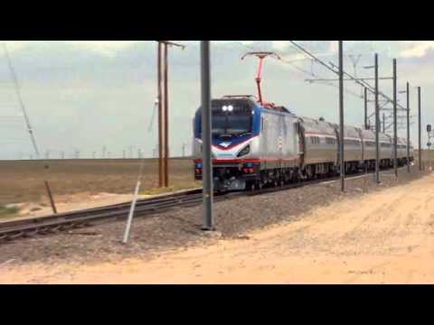 Raw Footage of New Amtrak ACS-64 Cities Sprinter Locomotives For The NEC Testing at Pueblo (125 MPH)