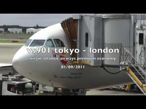 VS901 Premium Economy NRT - LHR Virgin Atlantic Airways, Tokyo Narita - London Heathrow 01,09,11