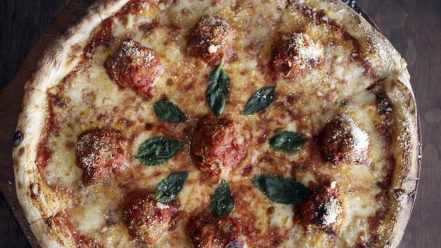Mercato e Cucina's pizza is traditionally Italian, with pared-back toppings.