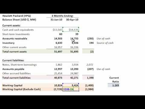 Working capital (HPQ example)