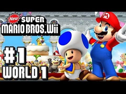 New Super Mario Bros Wii - Co-Op - Part 1 World 1