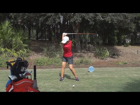 LYDIA KO - PERFECT FACE ON DRIVER GOLF SWING 2013 - REG & SLOW MOTION - 1080p