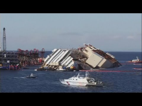 Costa Concordia time lapse: Wrecked ship is pulled off rocks in Italy