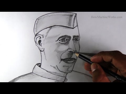 How to draw Jawaharlal Nehru - Childrens day special