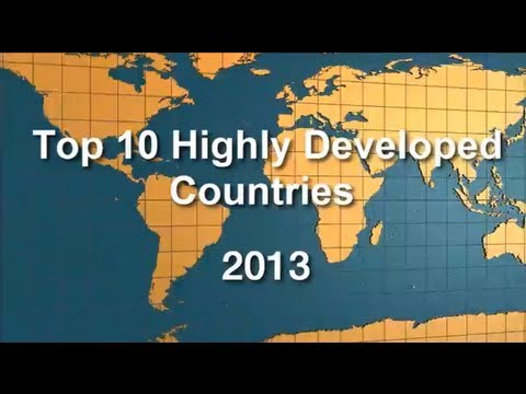 Top 10 Highly Developed Countries 2013