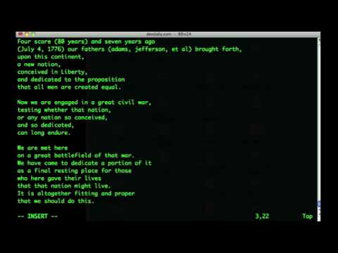 The vi Editor - Lesson 3 - Inserting Text
