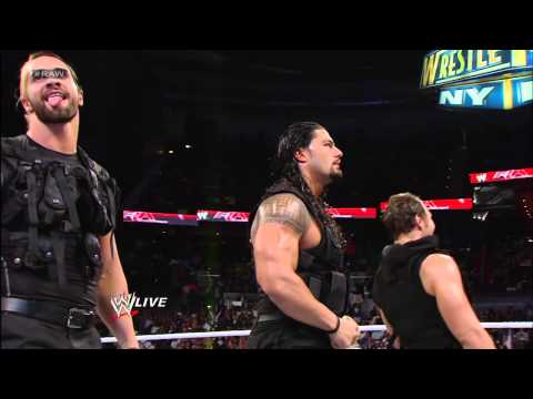 After The Shield attacks Brad Maddox, John Cena, Sheamus and Ryback send them running for cover: Raw