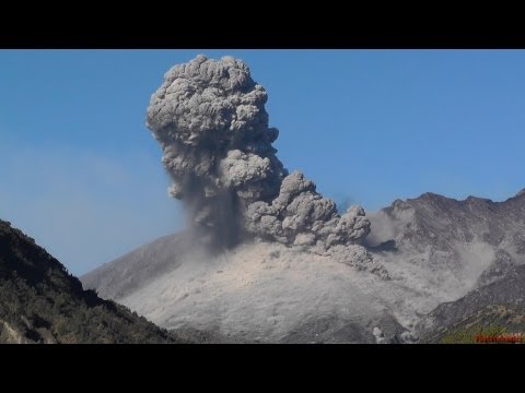 Explosive Vulcanian Eruption and Small Pyroclastic Flow, Sakurajima Volcano, Japan