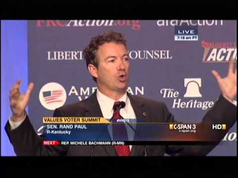 Sen. Paul Speaks at Values Voter Summit- October 11, 2013