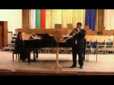 Beau Soir by Claude Debussy, Live concert on May 2010 in Vraza Playing   Vitan Vlahov trombone, Iliana Iotova piano1