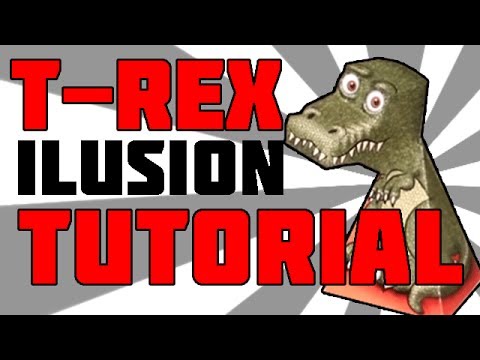 T-REX ilusión óptica TUTORIAL-EXPLICADO + MATERIAL