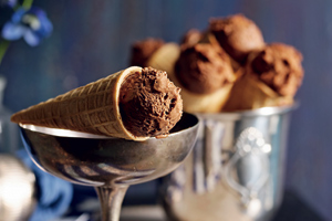 Chocolate mousse ice-cream.