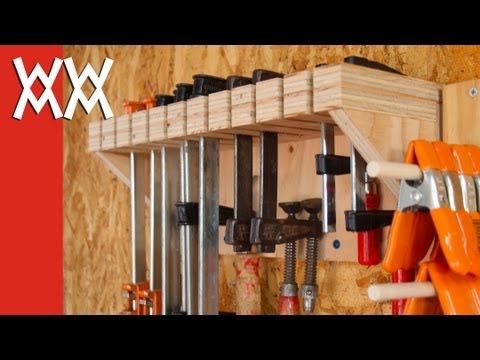 Woodworking clamp storage and organization