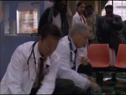 Noah Wyle as Carter - bloopers from season 6