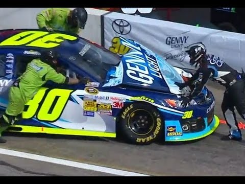 NASCAR Jamie McMurray and Kevin Swindell collide | New Hampshire Motor Speedway