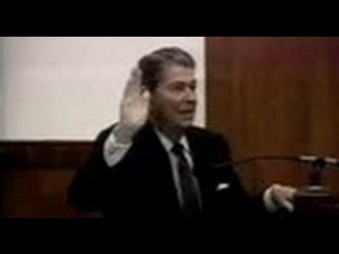 Ronald Reagan Testimony in Iran-Contra Trial - Part 1 (1990)