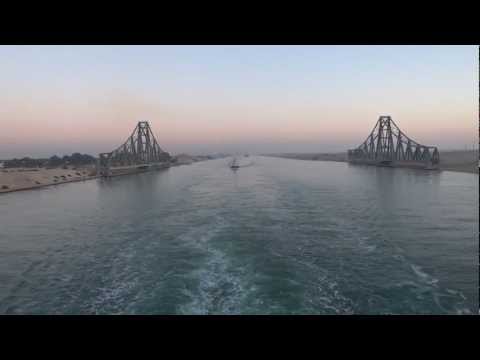 Suez Canal, Egypt - Southbound passage through the Suez Canal HD (2013)