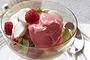 Berry sorbet with marshmallows and yoghurt.