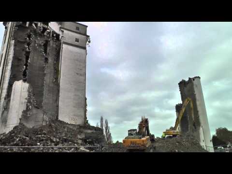 Destruction des silos quai Saint-Waast à Soissons le 15 novembre