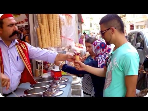 Scream for Ice Cream | Turkish Ice Cream Man Trolls Customers