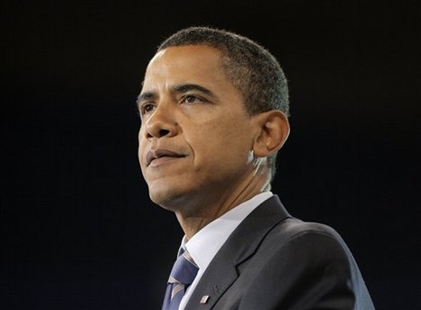 Democratic presidential candidate, Sen. Barack Obama, D-Ill., pauses for a moment while addressing supporters at a rally in Roanoke, Va., Friday, Oct. 17, 2008.