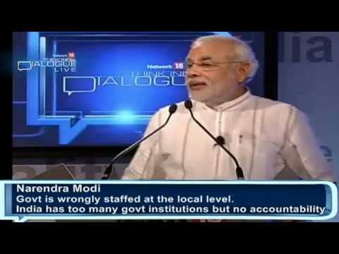 Shri Narendra Modi addressing Network 18 Think India Dialogue