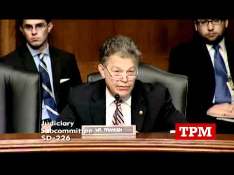 Al Franken Smacks Down  Hans von Spakovsky  Over Flawed Voter ID Stats