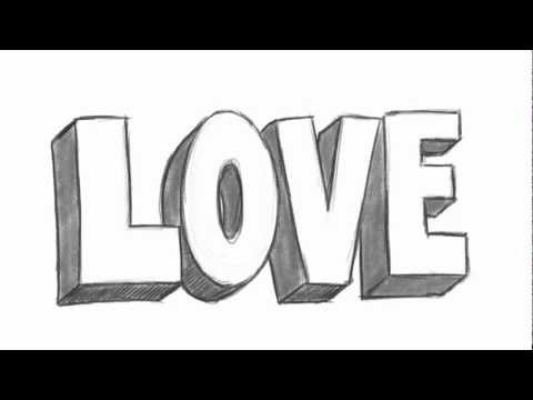 How to Draw LOVE in 3D