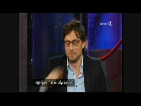 Zach braff Interview in Swedish Talkshow   Part 1 / 2