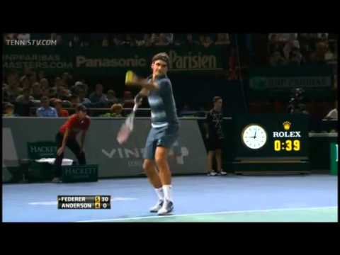 Roger Federer vs Kevin Anderson Highlights ~  BNP Paribas Masters 2013 R2