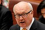 Attorney-General Senator George Brandis addressed the Senate about ASIO raids in Canberra on Wednesday 4 December 2013. Photo: Andrew Meares

AFR 07-12-2013