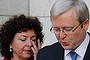 Therese Rein wife of former Prime Minister Kevin Rudd wipes a tear during his press conference on Thursday 24 June 2010 Parliament House Canberra after he was deposed by Julia Gillard. Photo by Andrew Meares / Fairfax SPECIAL 2222