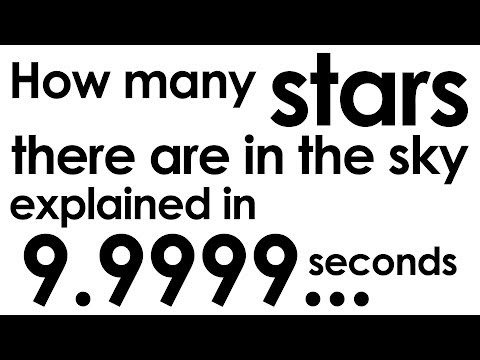 How Many Stars There Are in the Sky, explained in ten seconds