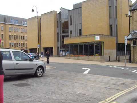 Traffic flow at Northgate, Halifax, West Yorkshire (Library closed) Wed 26 June 2013