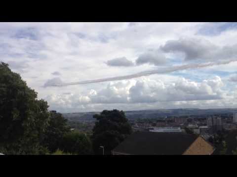 Halifax West Yorkshire - Red Arrows Flypast